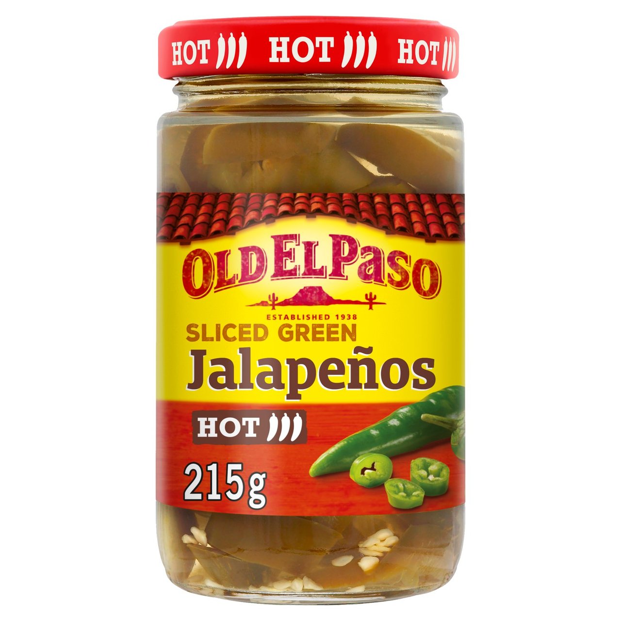 Old El Paso Sliced Green Jalapenos 215g x 6