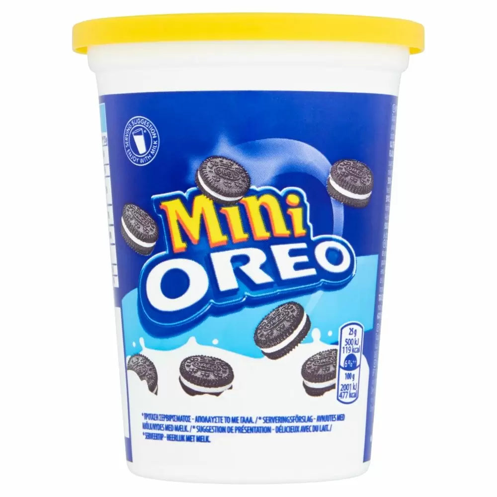 Oreo Mini Chocolate Sandwich Biscuit Tub 115g x 8