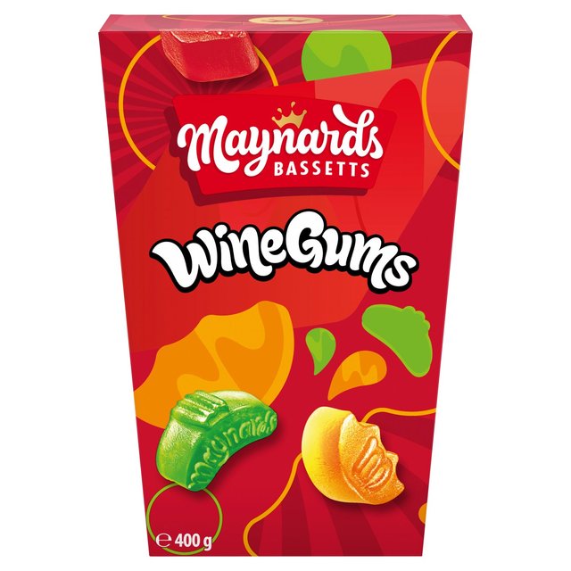 Maynards Bassetts Wine Gums Sweets Carton 400g x 6