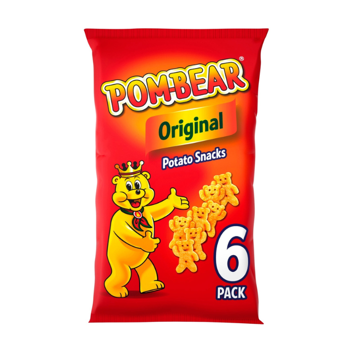 Pom-Bear Original Potato Snacks 6 Pack x 12