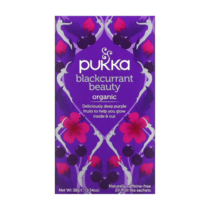 Pukka Herbs Blackcurrant Beauty 20 Tea Sachets x 4