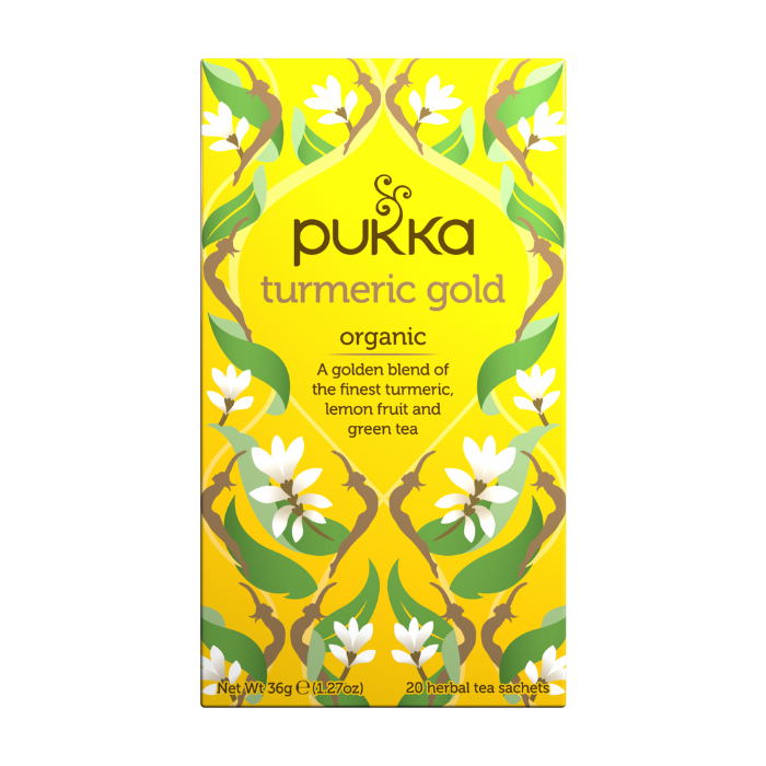 Pukka Herbs Turmeric Gold 20 Tea Sachets x 4