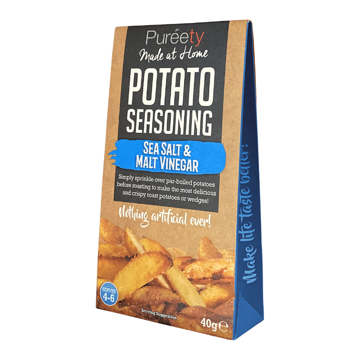 Pureety Sea Salt & Malt Vinegar Potato Seasoning 40g x 9