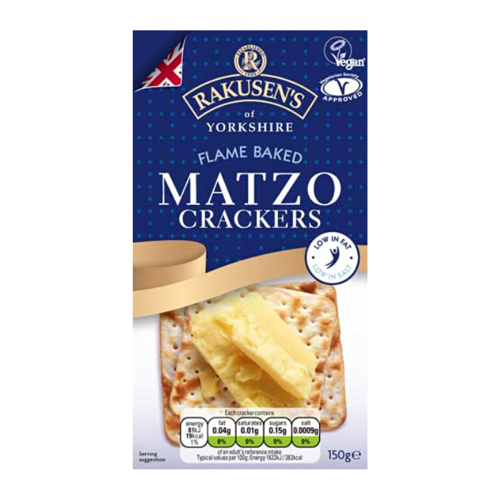Rakusen's Flame Baked Matzo Crackers 150g x 10 JSO Wholesale