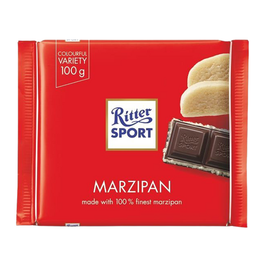 Ritter Sport Marzipan Chocolate Bar 100g x 12