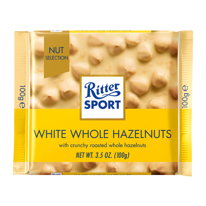 Ritter Sport White Whole Hazelnuts 100g x 10