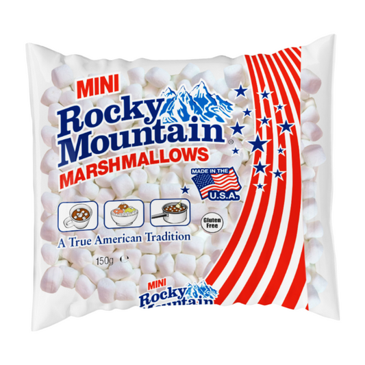 Rocky Mountain Mini White Marshmallows 150g x 24