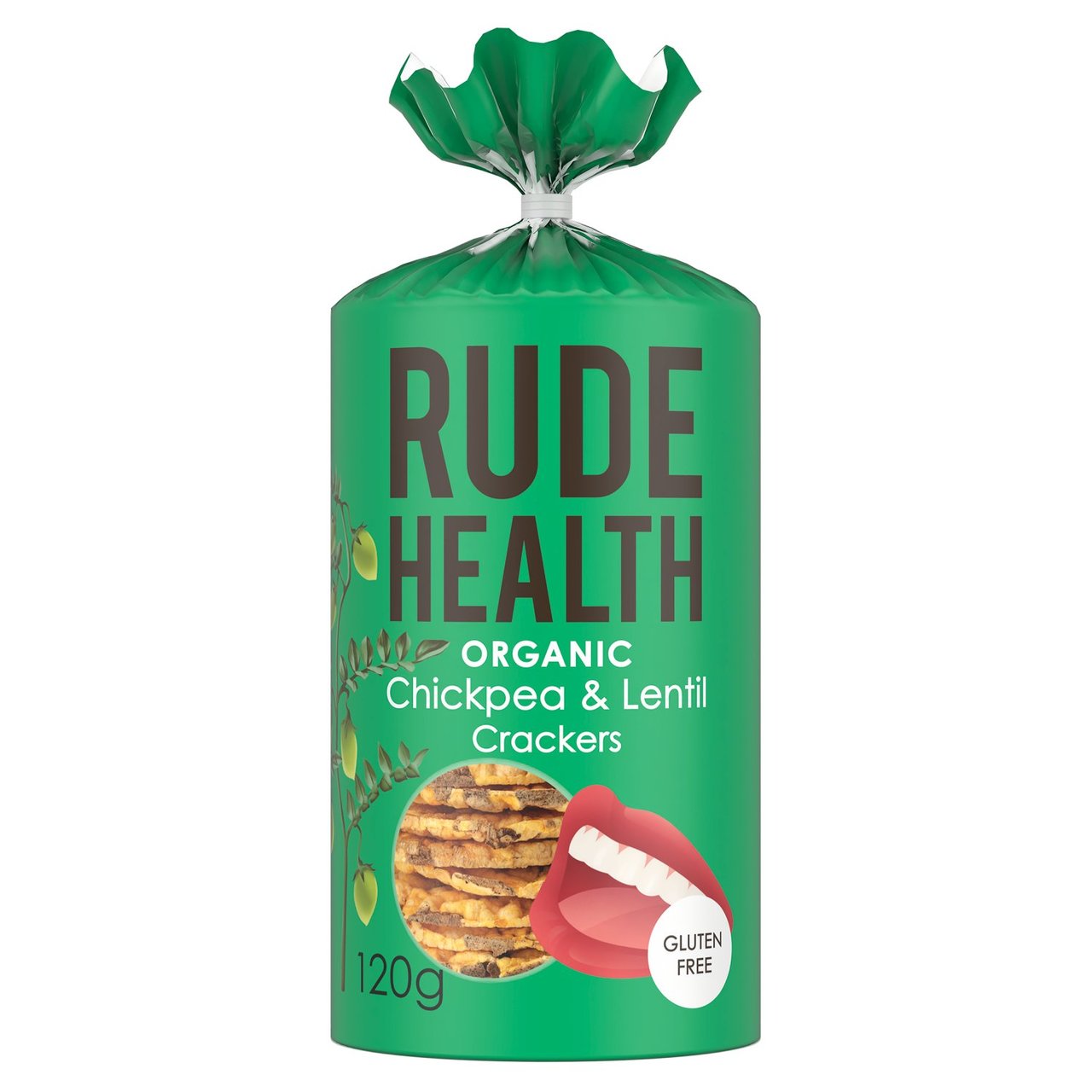 Rude Health Organic Chickpea & Lentil Crackers 120g x 8