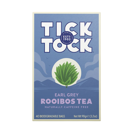 Tick Tock Earl Grey Rooibos 40 Tea Bags x 4