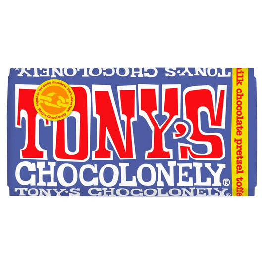 Tony's Chocolonely Dark Milk Chocolate Pretzel Toffee 180g x 15