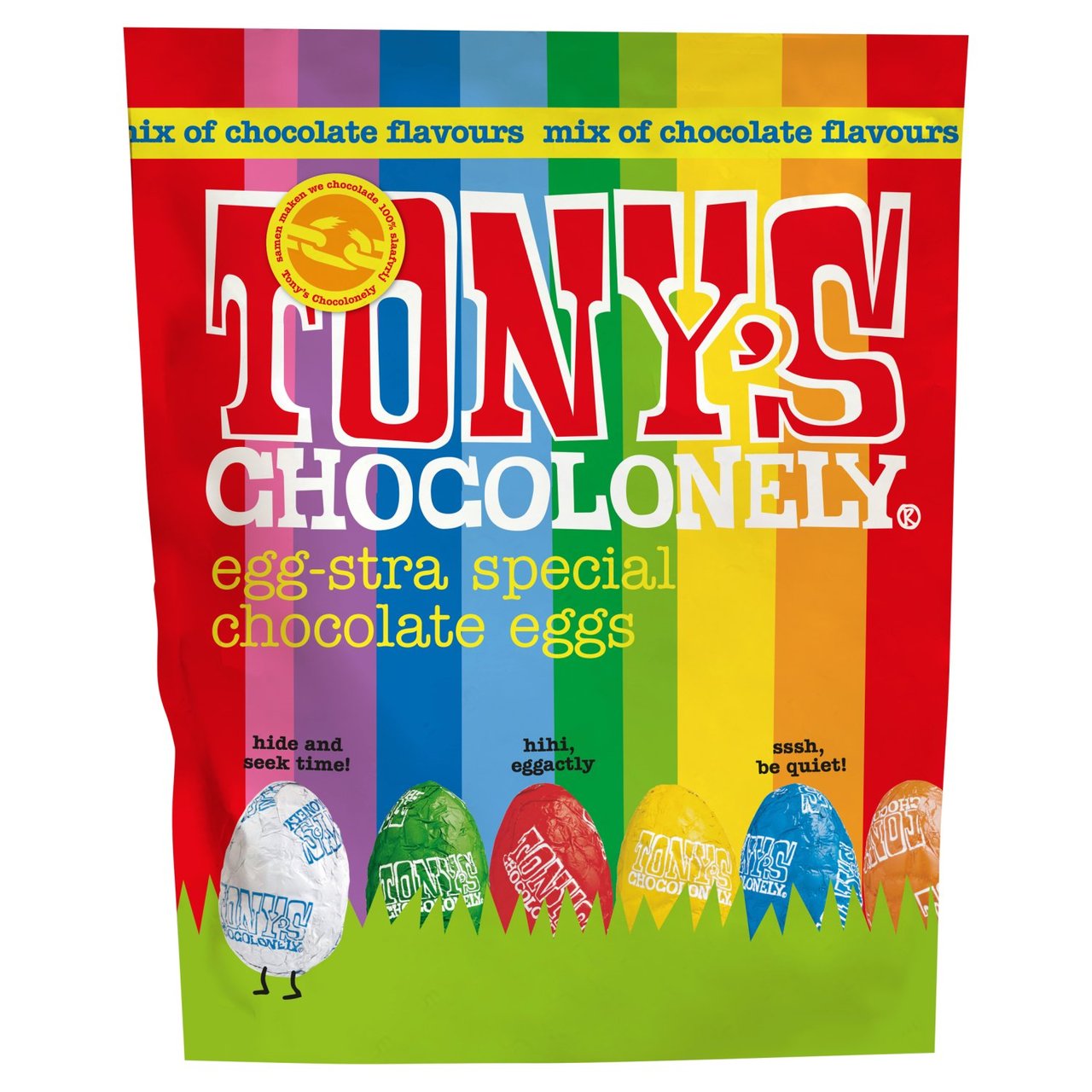 Tony's Chocolonely Easter Eggs Mix Pouch 255g x 8