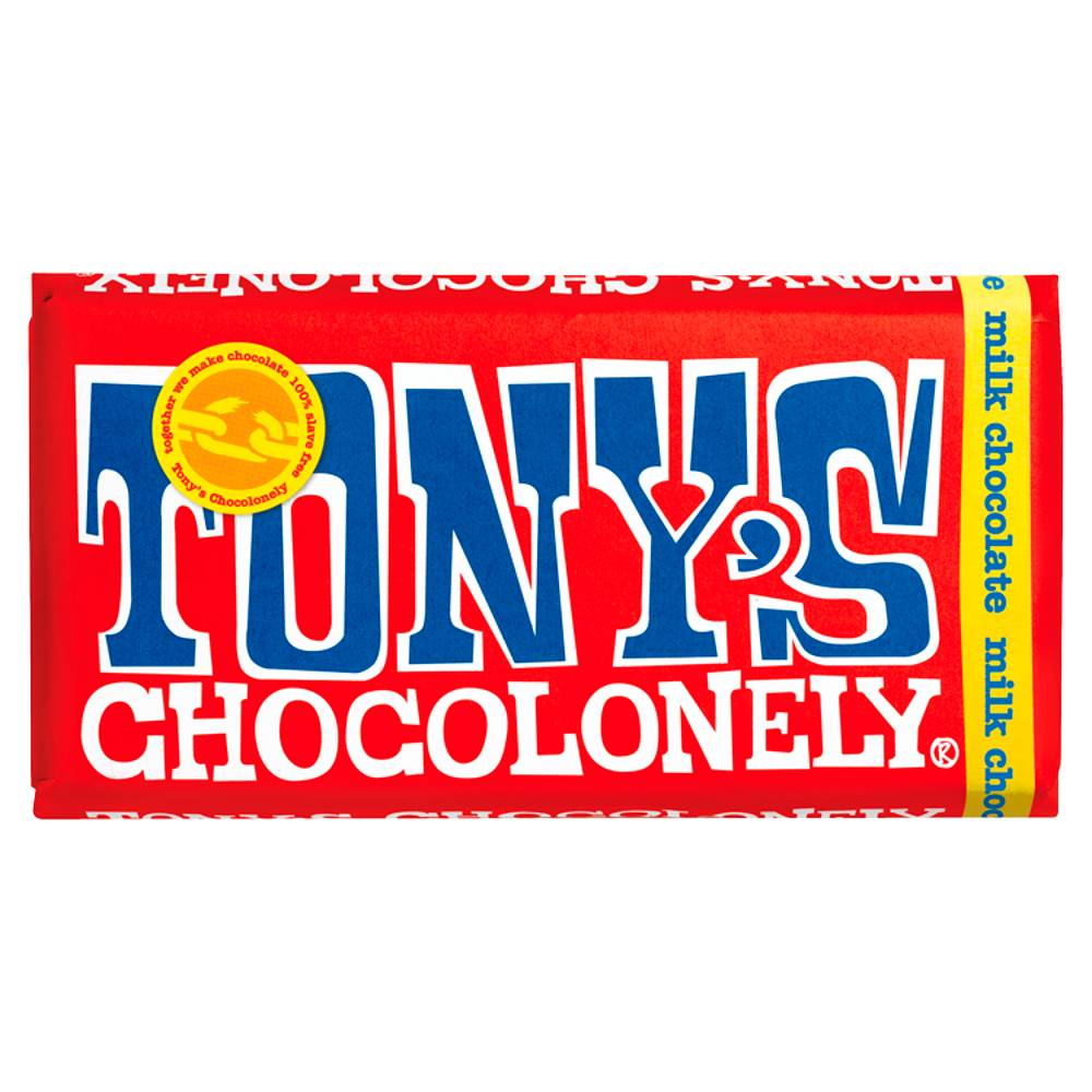 Tony's Chocolonely Milk Chocolate Bar 180g x 15