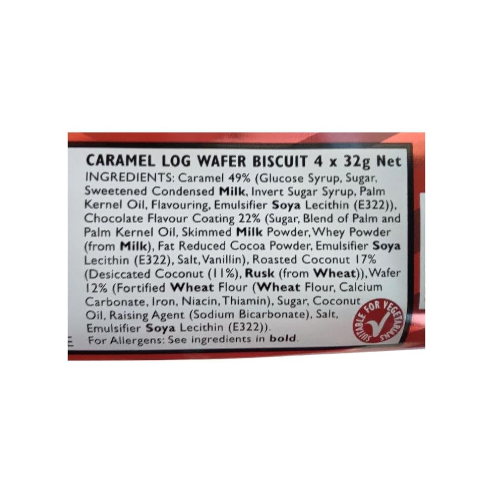 Tunnock's Caramel Log Wafers 4 Pack x 40 Label (1)