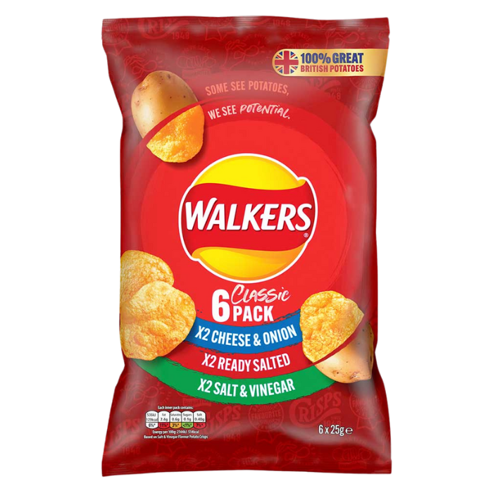 Walkers Classic Variety Crisps 6 Pack x 18