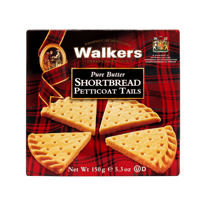 Walkers Pure Butter Shortbread Petticoat Tails 150g x 24