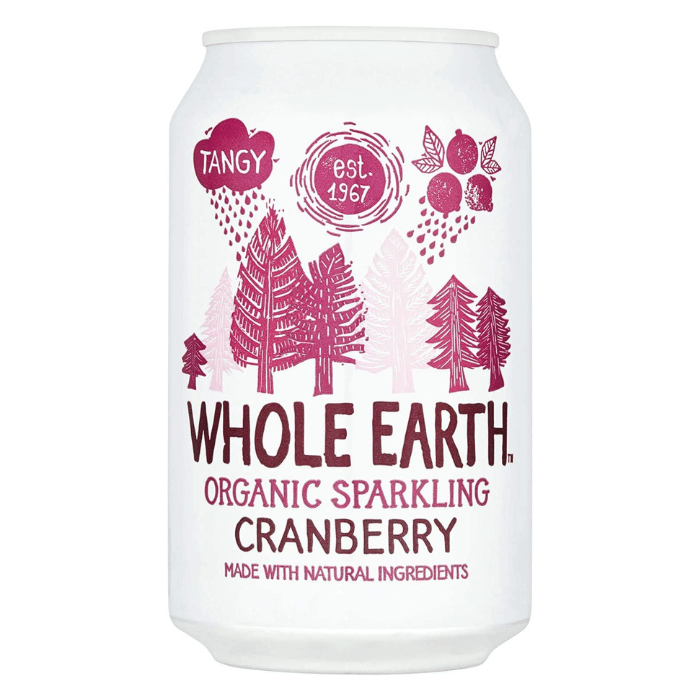 Whole Earth Organic Sparkling Cranberry Drink 330ml x 24