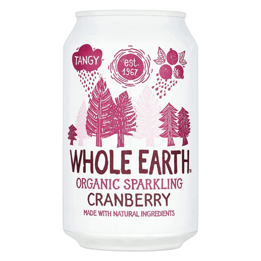 Whole Earth Organic Sparkling Cranberry Drink 330ml x 24