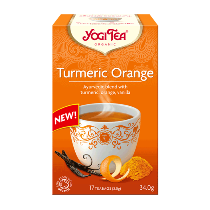 Yogi Tea Organic Turmeric Orange 17 Tea Bags x 6